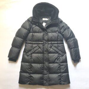 Coach Long Puffer Jacket Coat Black Size Medium